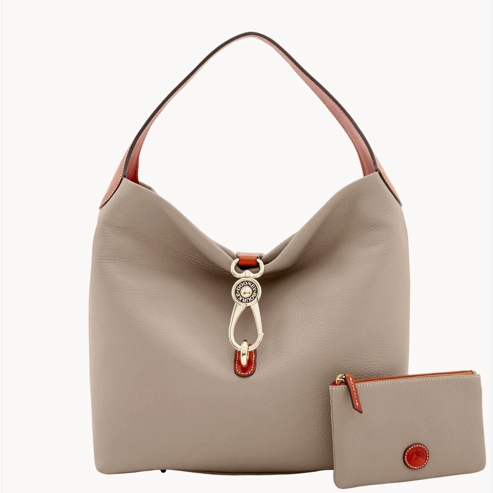 Dooney & Bourke Pebble Grain Logo Lock - Color: Elephant